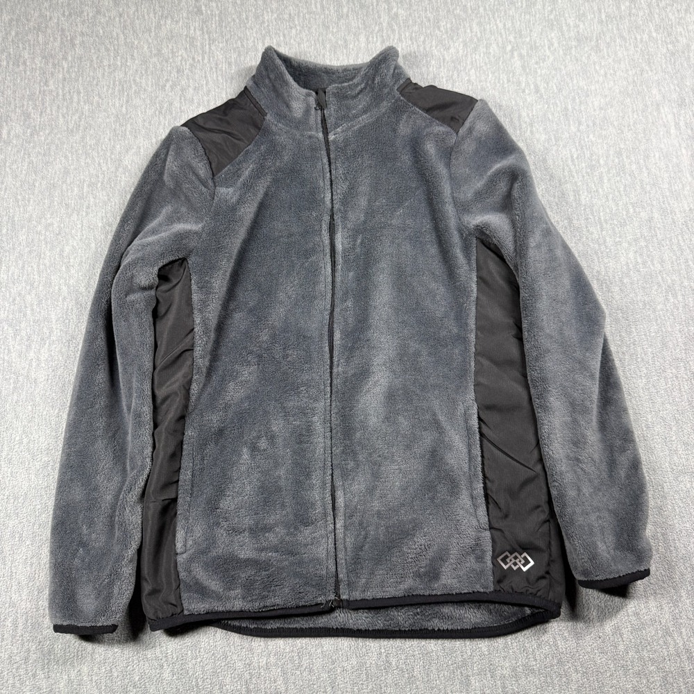 LEG3ND Jacket Men Small Gray Full Zip High Pile Fleece Soft Warm Winter Cardigan